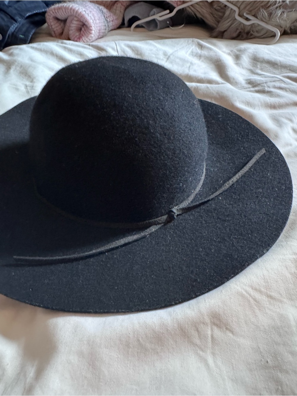 San Diego Hat Company Black Wide-Brim Felt Floppy Hat